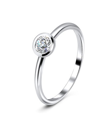 Sparkling Crystal CZ Silver Ring NSR-2826